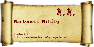 Martonosi Mihály névjegykártya
