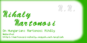 mihaly martonosi business card